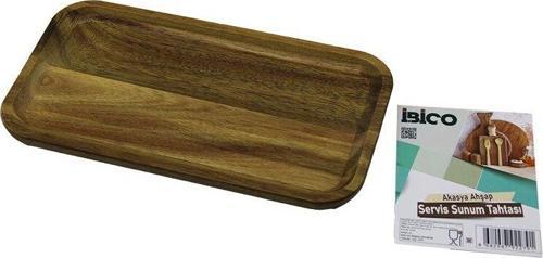AKASYA DİKDÖRTGEN AHŞAP SERVİS SUNUM TEPSİ - TAHTASI MİNİ TEPSİ 25 X 14 X 1.4CM (4401)
