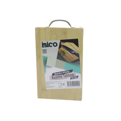 18X28 X 1.7CM LUX AHŞAP BAMBU KESİM PANOSU - KESME TAHTASI METAL KULPLU (4401)