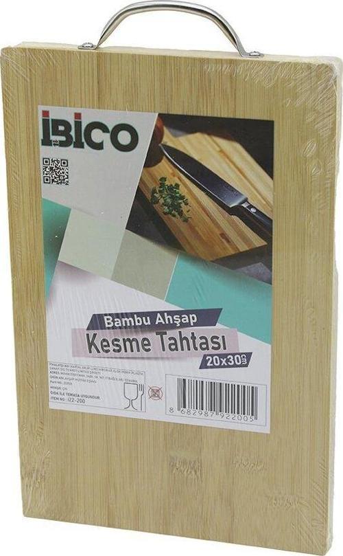 20X30 X 1.7CM LUX AHŞAP BAMBU KESİM PANOSU - KESME TAHTASI METAL KULPLU (4401)