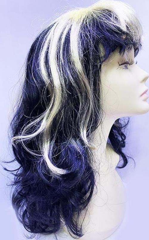 Siyah Altın Renk Dracula Vampir Cadı Peruğu Parti Peruğu (4401)