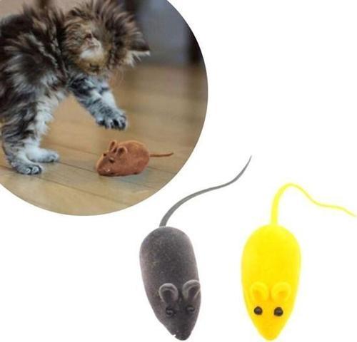 2li Evcil Hayvan Eğitim Sevimli Elastik Kedi Fare Yakalama İnteraktif Sesli Eğitim Oyuncağı (4401)