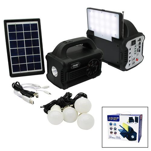 3IN1 - SOLAR 2İN1 SABİT+OYNAR BAŞLI EL FENERİ - RADYO - MP3 BLUETOOTH - USB/ TF PORT - 4 PARÇA  AMPUL KABLOLU - POWERBANK (4401)