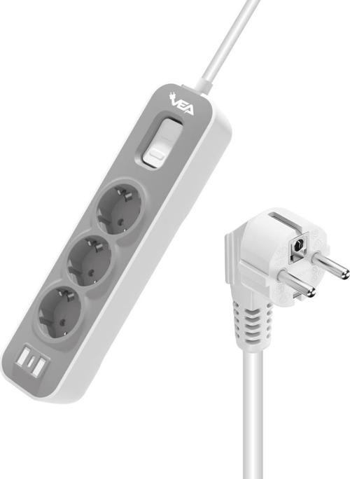 VE-NOVA103 A CLASS 3LÜ ANAHTARLI 1.5 METRE AKIM KORUMALI GRUP PRİZ (MADE IN MALAYSIA) (4401)