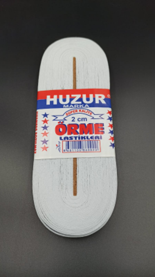 BEYAZ - 2CM PAÇA LASTİK YASSI GENİŞ 10MT (4401)
