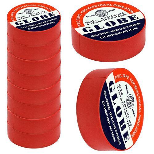 GLOBE İZOLE BANT KIRMIZI 10LUK  0.13MMX19MM (4401)