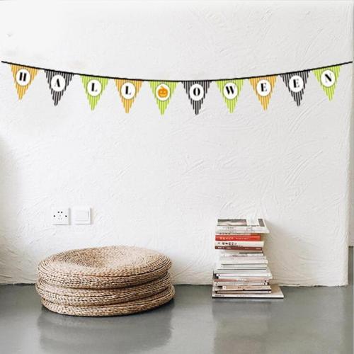Cadılar Bayramı Kabak Temalı Halloween Yazılı Banner Süs Flama 3 Metre (4401)