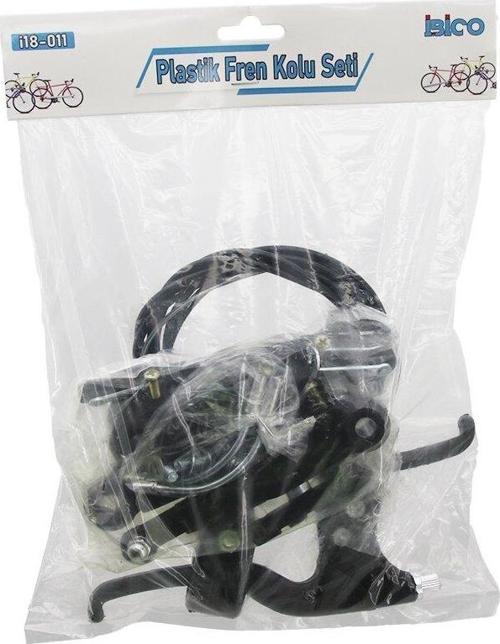 PLASTİK BİSİKLET FREN TAKIMI SET 2PCS FREN KOLU - 1PCS FREN TELİ  - 4PCS FREN MEKANİZMA - PABUÇ (4401)