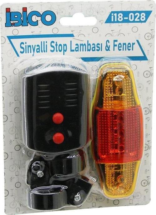 2İN1 BİSİKLET COB LED FENER  -  SİNYALLİ STOP LAMBA   PİLLİ (4401)