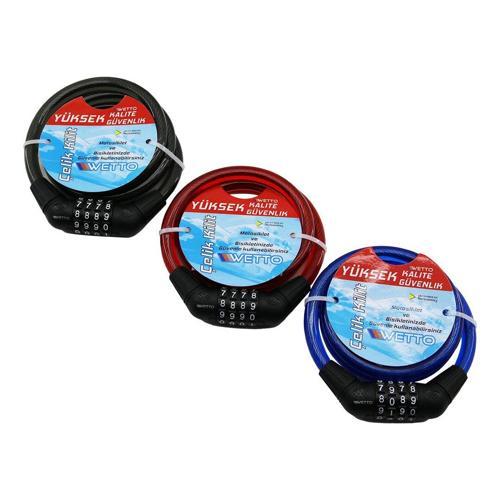 ŞİFRELİ 12X1000MM BİSİKLET KİLİT (4401)