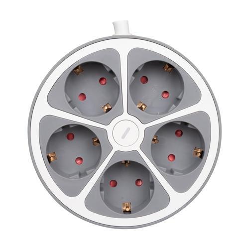 5Lİ ANAHTARLI 1.5 METRE GRUP PRİZ VE-G605Y (4401)