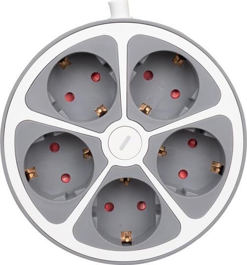 5Lİ ANAHTARLI 1.5 METRE GRUP PRİZ VE-G605Y (4401)