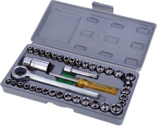 40 PARÇA LOKMA TAKIMI PLASTİK KUTULU COMBINATION SOCKET WRENCH SET (4401)
