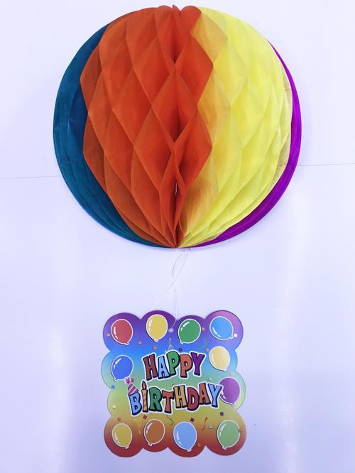 Kağıt Süs Happy Birthday Dekor 55 cm-0748 (4401)