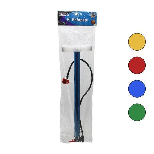 TERS BASMALI METAL GÖVDE PLASTİK KOL İRAN EL POMPASI 55CM TOP - BİSİKLET - MOTOR AYAKLIK APARATLI (4401)