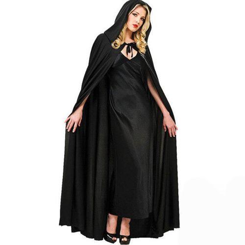 Siyah Renk Kapşonlu Pelerin 120 cm (4401)