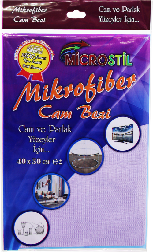 40X50CM MİKROFİBER TEMİZLİK CAM BEZİ (4401)