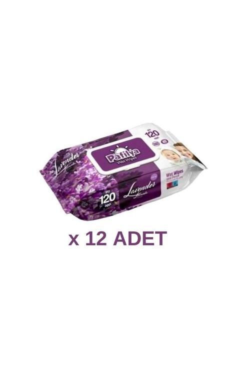 Lavantalı Islak Havlu Mendil 120'Li X 12 Adet