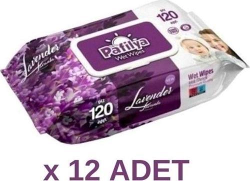 Lavantalı Islak Havlu Mendil 120'Li X 12 Adet