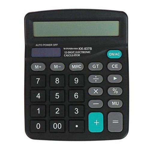 Standart Fonksiyonlu 12 Haneli Geniş LCD Ekran,Pill Masaüstü Hesap Makinesi (4401)