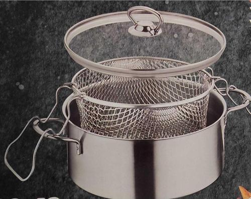 Çelik Kızartma Tenceresi 22 Cm