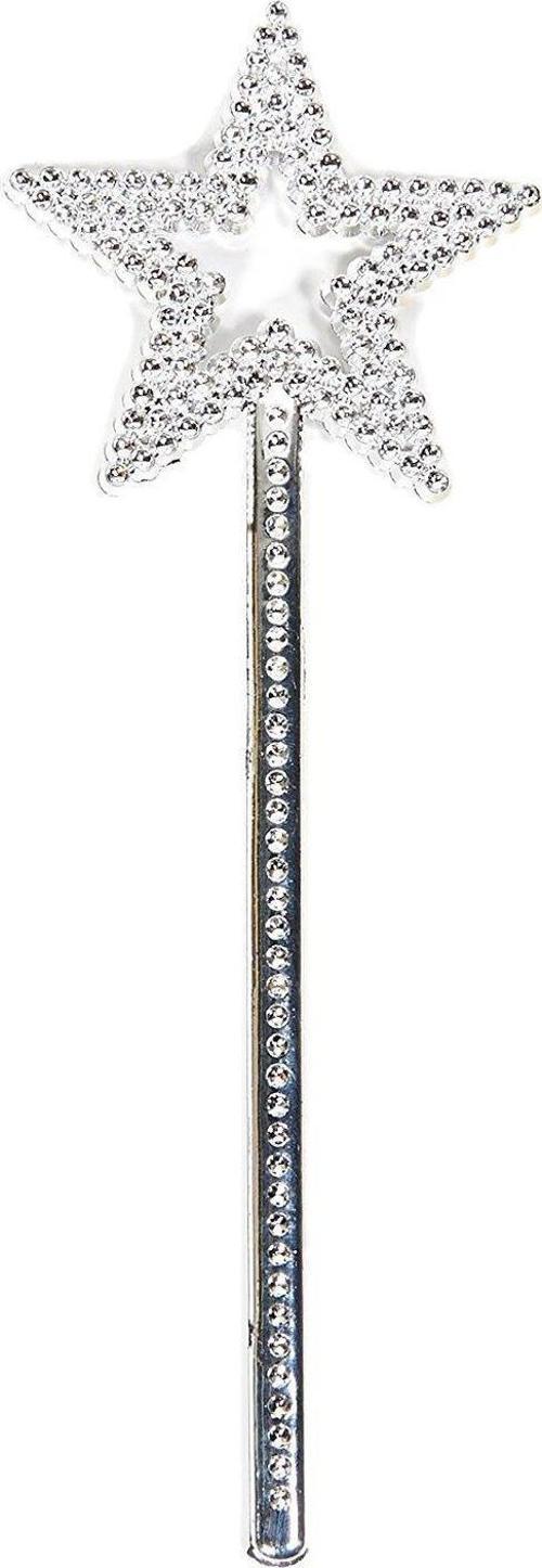 Yıldız Model Peri Asası Melek Asası Prenses Asası Metalize Gümüş Renk (4401)