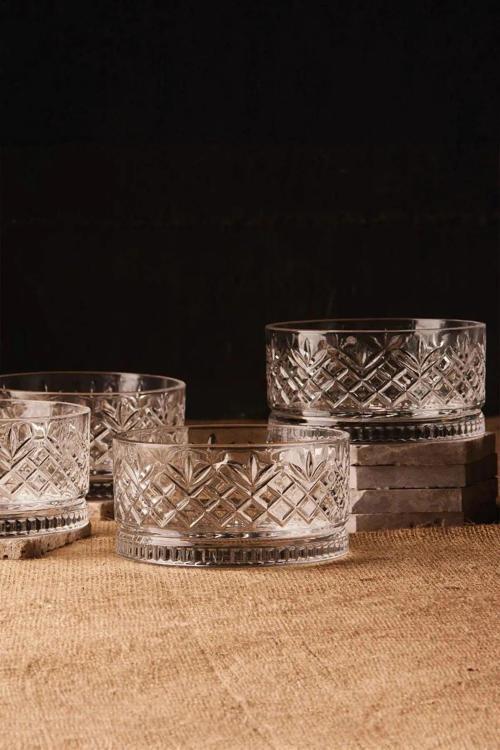 Perotti Melony Bowl 220 Ml 4Lü Set Cam Kase Çerezlik Küçük Boy 14774