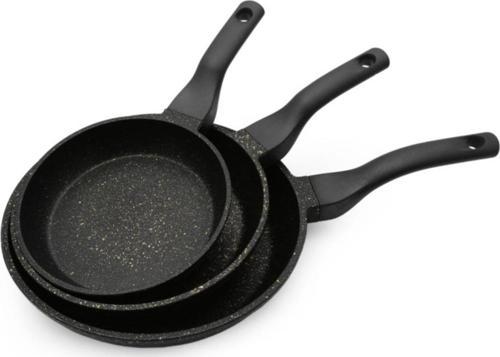 Döküm 3'Lü Tava Seti Siyah