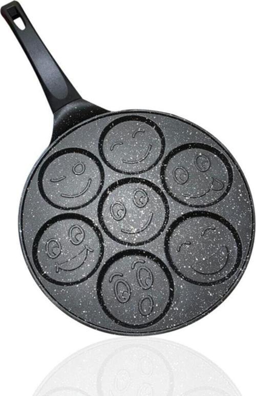 Emoji Pancake Tavası Döküm Pankek Tavası 26 Cm