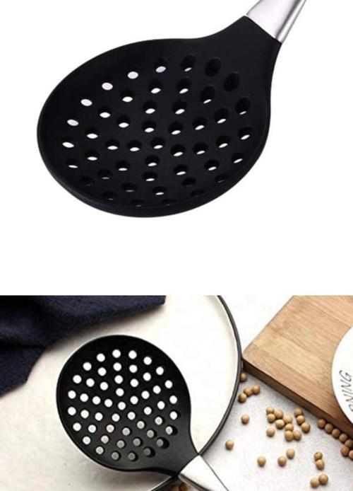 Silikon Kevgir Kaşığı Paslanmaz Saplı 35 Cm