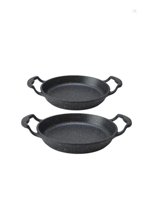 Elit Alkar Döküm Granit Sahan 2'Li Set 18-20 Cm Zenga Sahan Set
