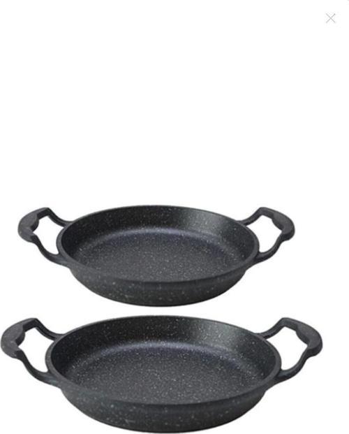 Elit Alkar Döküm Granit Sahan 2'Li Set 18-20 Cm Zenga Sahan Set