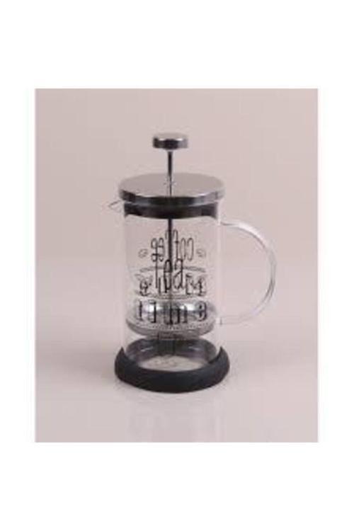 Siyah Bitki Çayı Demliği French Press  350 Ml