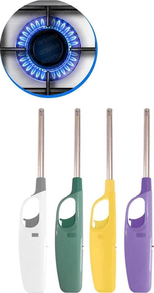 Uzun Mutfak Ocak Çakmağı Doldurulabilir