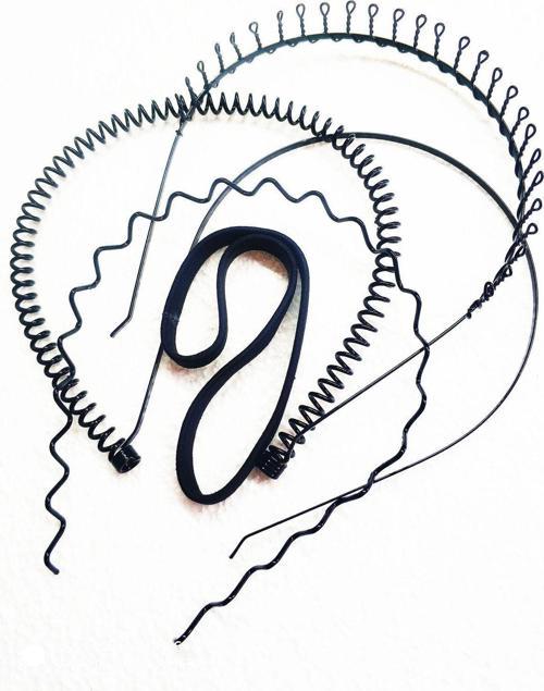 Sporcu Saç Bandı, Zigzag,Taç Yaylıl,Taç Taraklı Taç ,Düz Tel Taç 5 Li Set Unisex