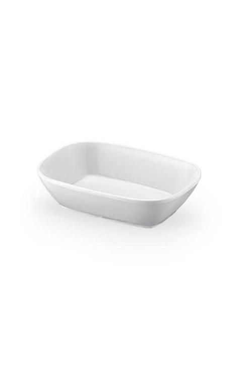 Beyaz  No:2 Melamin Kayık Tabak 6 Lı 17X12 Cm Kahvaltılık Kırılmaz Tabak