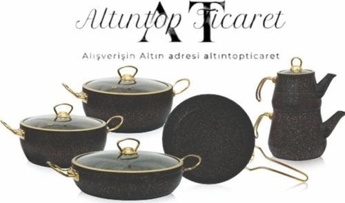 Granit Via 11 Prç. Tencere Seti Siyah Altıntoptic