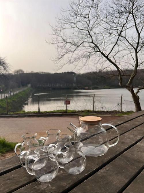 6'Lı Keyfi Ala Borosilikat Cam Kulplu Çay Bardağı 200Ml Bardak