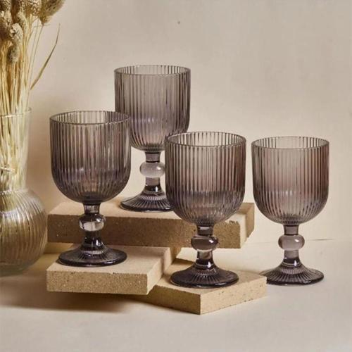 İmola 4'Lü Bardak - Füme - 375 Ml