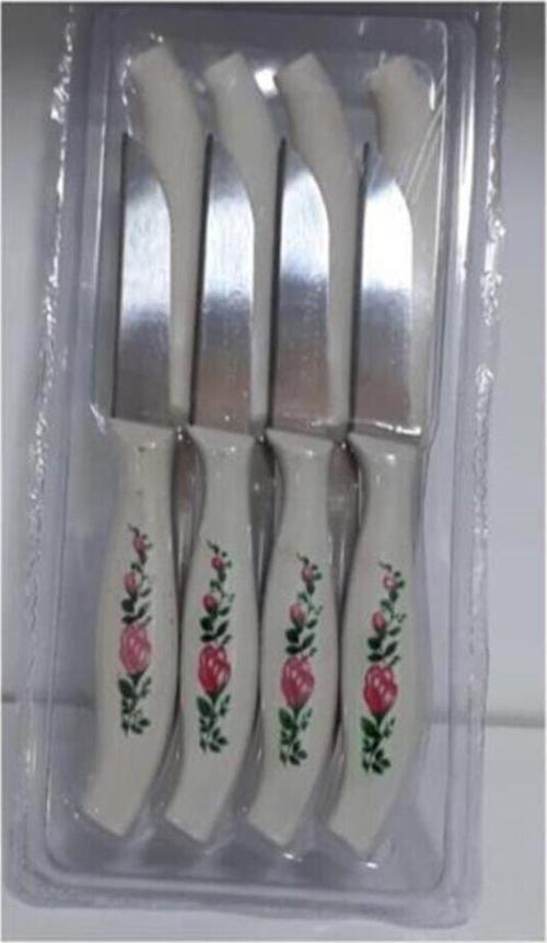 Beyaz Desenli Meyve Bıçağı - 12 Adet