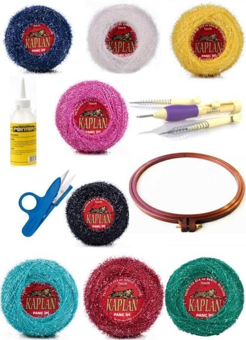 Punch Nakış Seti Iğne Kasnak Ip Tutkal Panç Iğnesi Makas