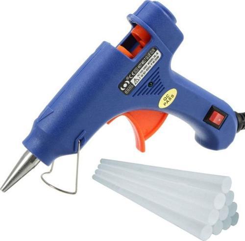 Dhgl Sıcak Silikon Tabancası 60W Işıklı Tetikli Profesyonel Mum Tutkal Tabancası-2 Ad.Silikon Hediye