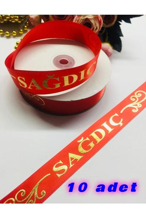 Kırmızı Sağdıç Kol Kurdele Ve Küçük Çengel Igne(10 Adet) Sagdıç Kolluk Kına Gecesi Düğün Malzemeleri