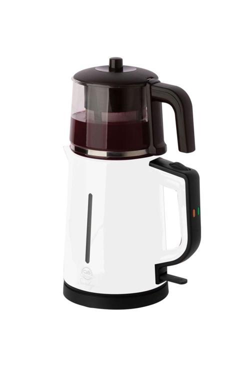 Dn-1529 Suadiye Renkli Plastik Cam Elektrikli Çay Makinesi - Beyaz-75