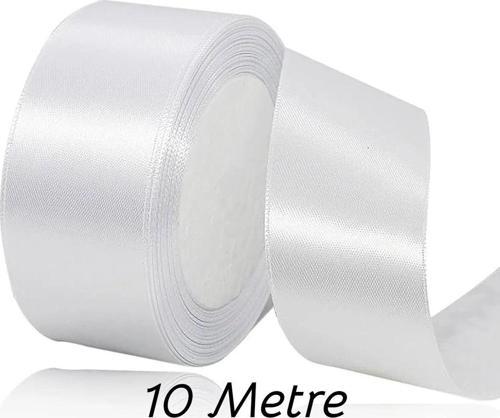 Beyaz Saten Kurdele Takı Kurdelesi 5 Cm-10M