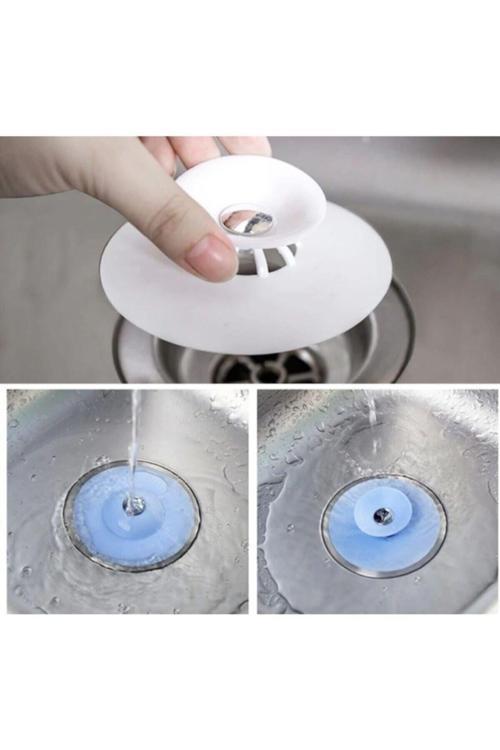 Silikon Süzgeçli Lavabo Banyo Tıkacı Evye Küvet Gider Tıpası Fma07125