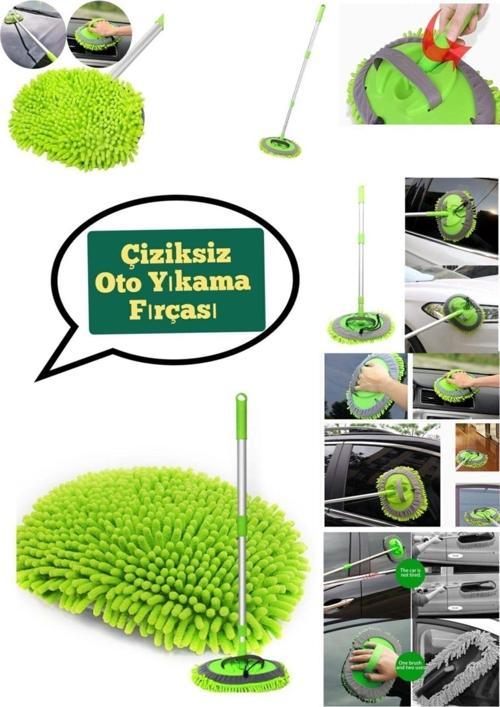 Lüx Oto Araç Yıkama Seti Makarna Paspas Jant Temizleme Çiziksiz Boya Kaldırmaz Mop