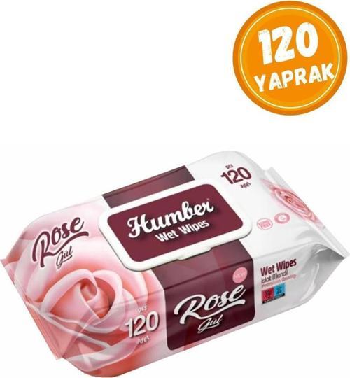Humber Gül Kokulu Islak Havlu 120 Yaprak ( 15X15 ) Ölçüsünde