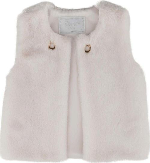 KUŞGÖZÜ DETAYLI PELUŞ YELEK Ekru