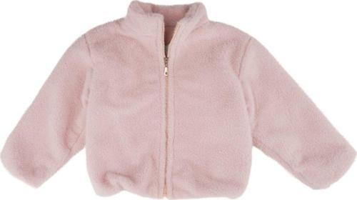 FERMUARLI DİK YAKA PELUŞ CEKET Pudra