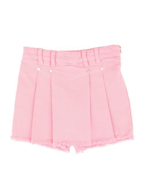 PİLELİ ŞORT ETEK Pembe